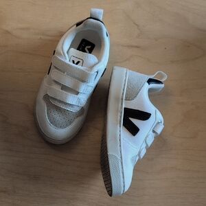 Veja Kids White and Black Sneakers